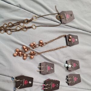 Paparazzi Earrings And Necklace Lot